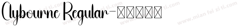 Clybourne Regular字体转换